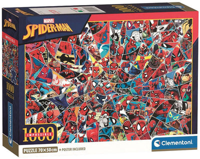 Clementoni-Puzzle „Impossible Marvel Spiderman“ – 1000 Teile.