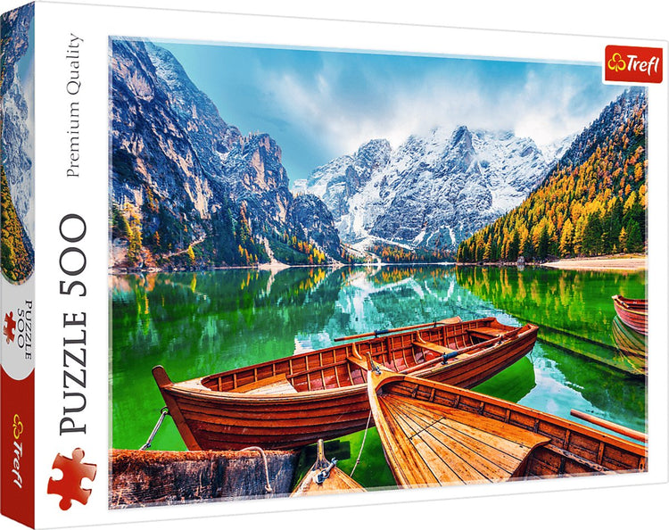 Trefl Puzzle Pragser Wildsee Italien 500 Teile Puzzlespiel.
