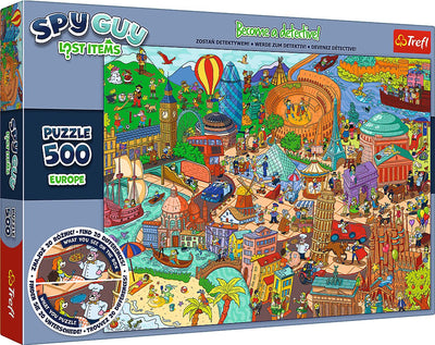 Trefl Puzzle, Spion, verlorene Gegenstände, Europa, 500 Teile aus Pappe.
