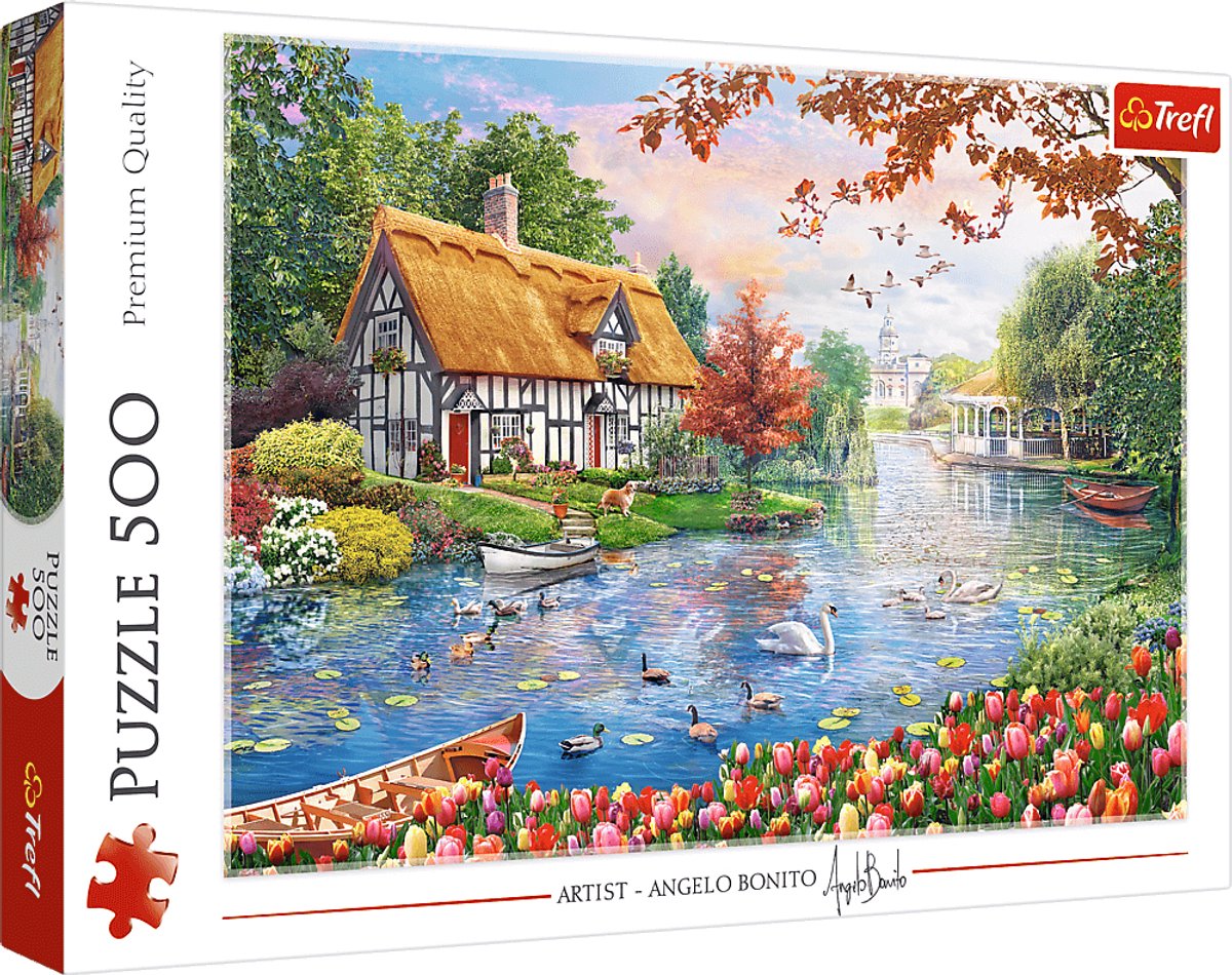 Trefl Puzzle „Ein ruhiger Hafen“ 500 Teile – farbenfrohes Puzzle.