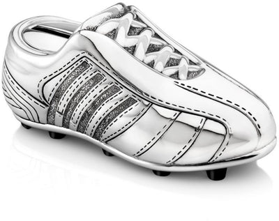 Zilverstad – versilbertes Fußballschuh-Sparschwein
