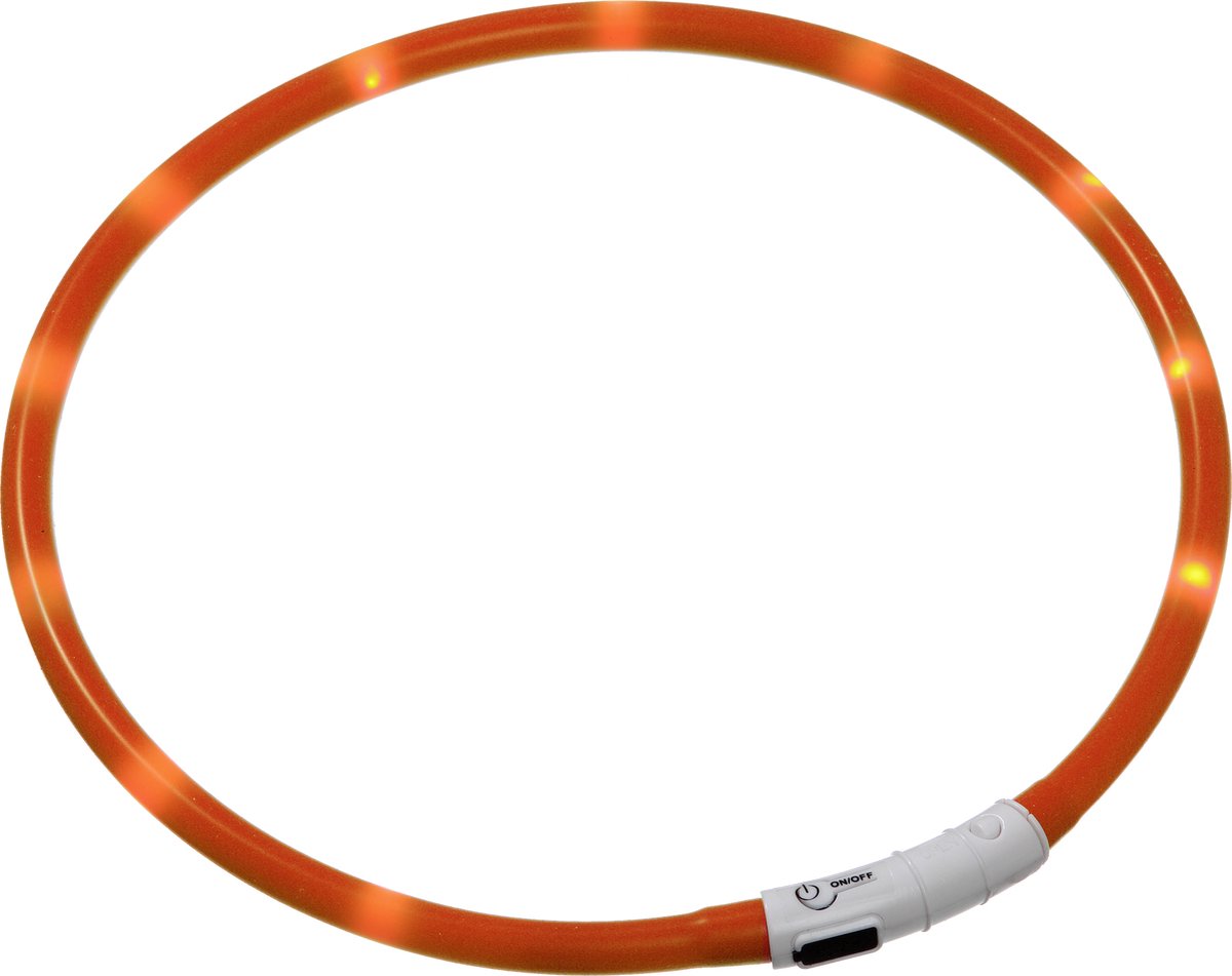 Flamingo LED-Halsband 70 cm orange