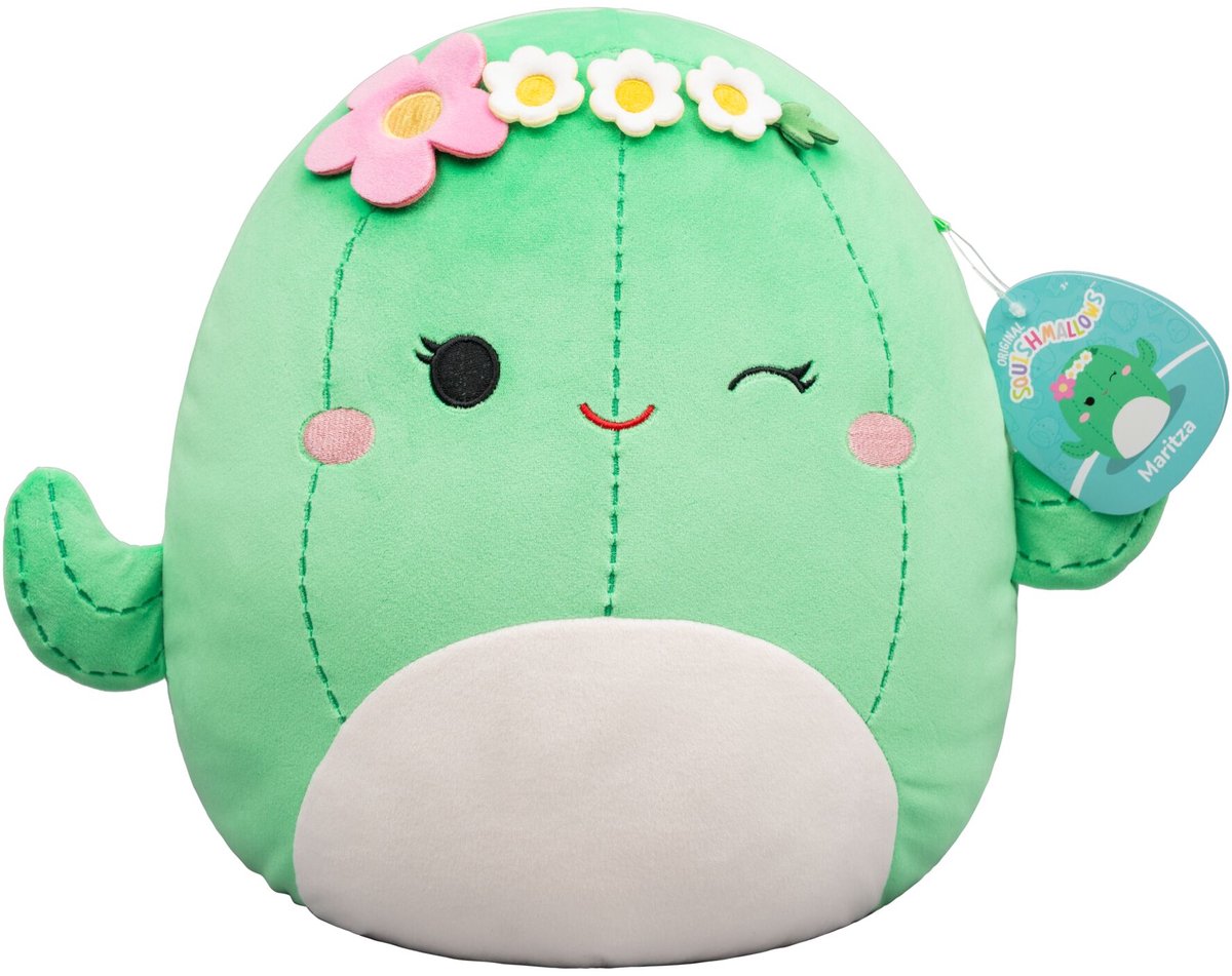 Jazwares Squishmallows – mittelgroßer Plüsch (Maritza – Kaktus mit Blumenkrone) – 30 cm Plüsch