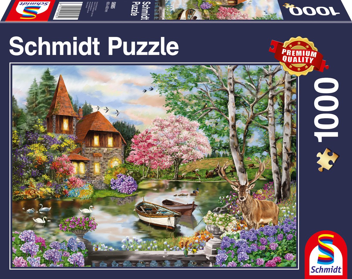 Schmidt - Puzzle - Haus am See - 1000 Teile - Erwachsene - ab 12 Jahren