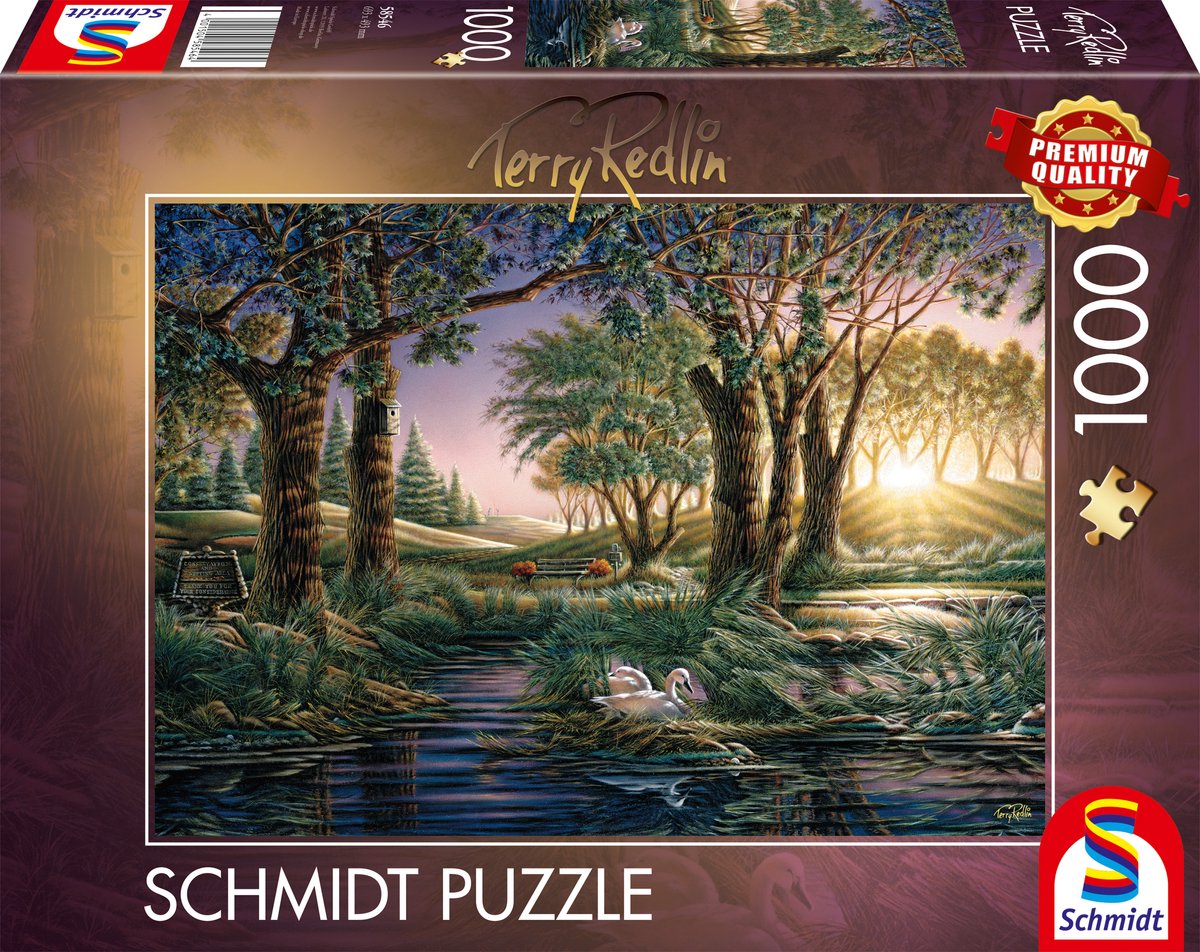 Schmidt - Puzzle - Morgenzauber am Teich - Terry Redlin - 1000 Teile - Erwachsene - ab 12 Jahren