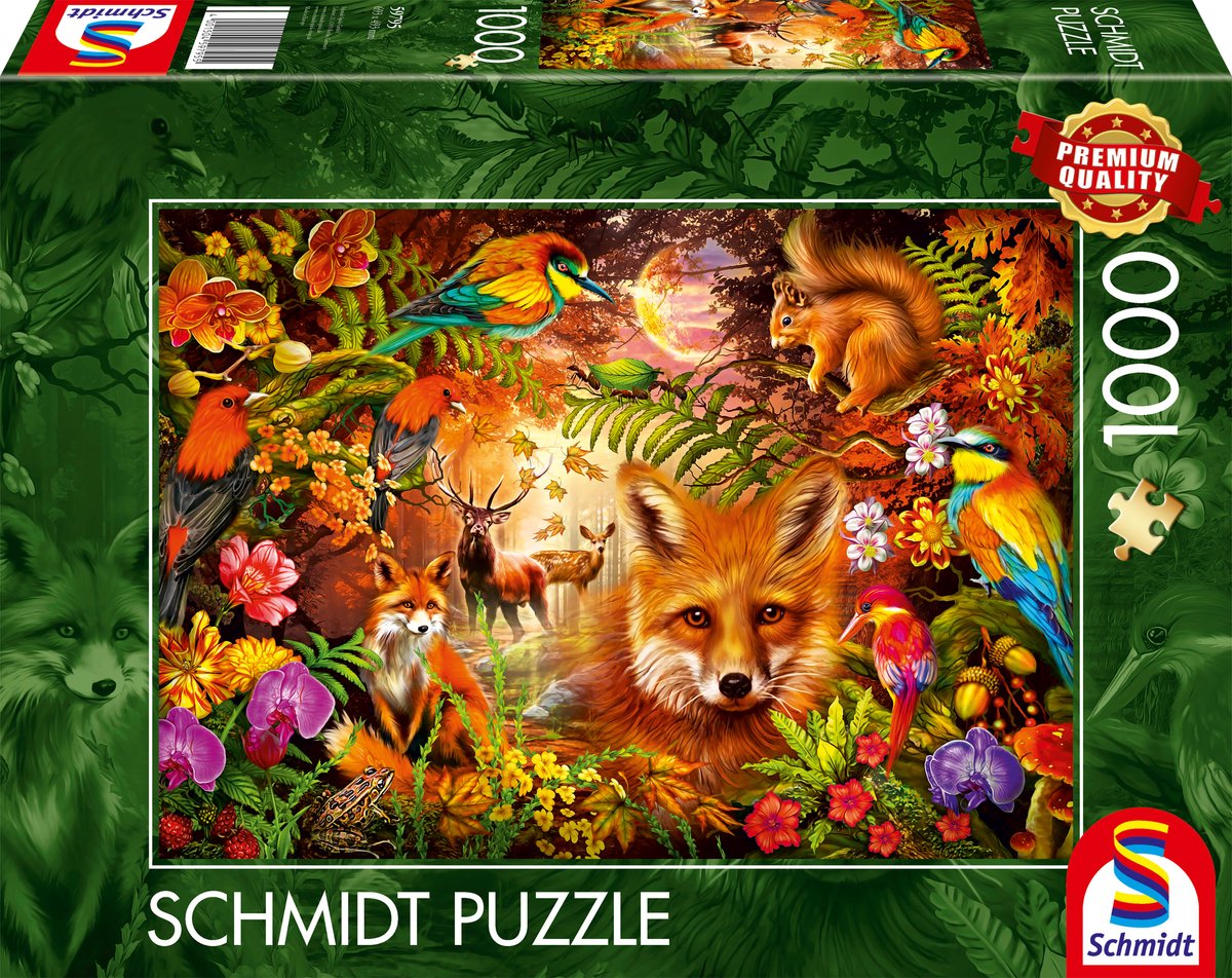 Schmidt - Puzzle - Blüten, Fell und Federn - 1000 Teile - Erwachsene - ab 12 Jahren