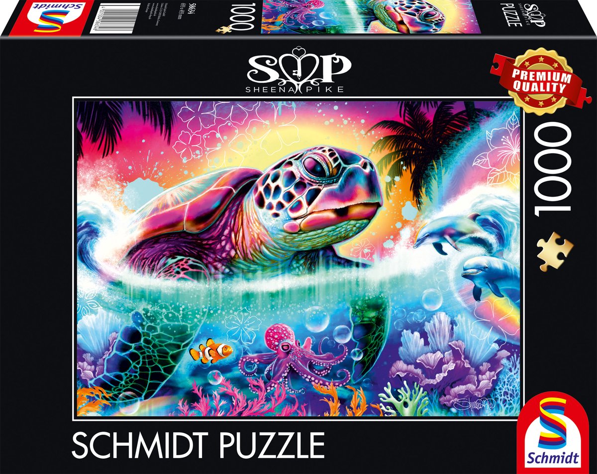 Schmidt - Puzzle - Neonschildkröte - Sheena Pike - 1000 Teile - Erwachsene - ab 12 Jahren