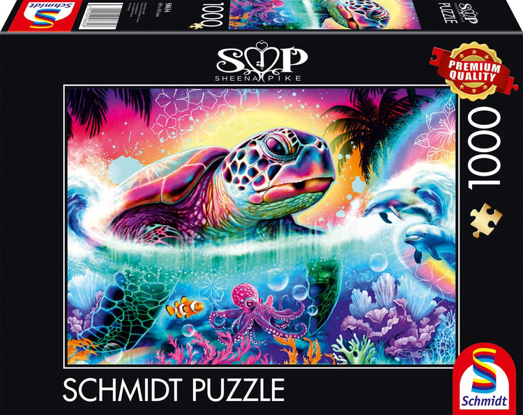 Schmidt - Puzzle - Neonschildkröte - Sheena Pike - 1000 Teile - Erwachsene - ab 12 Jahren