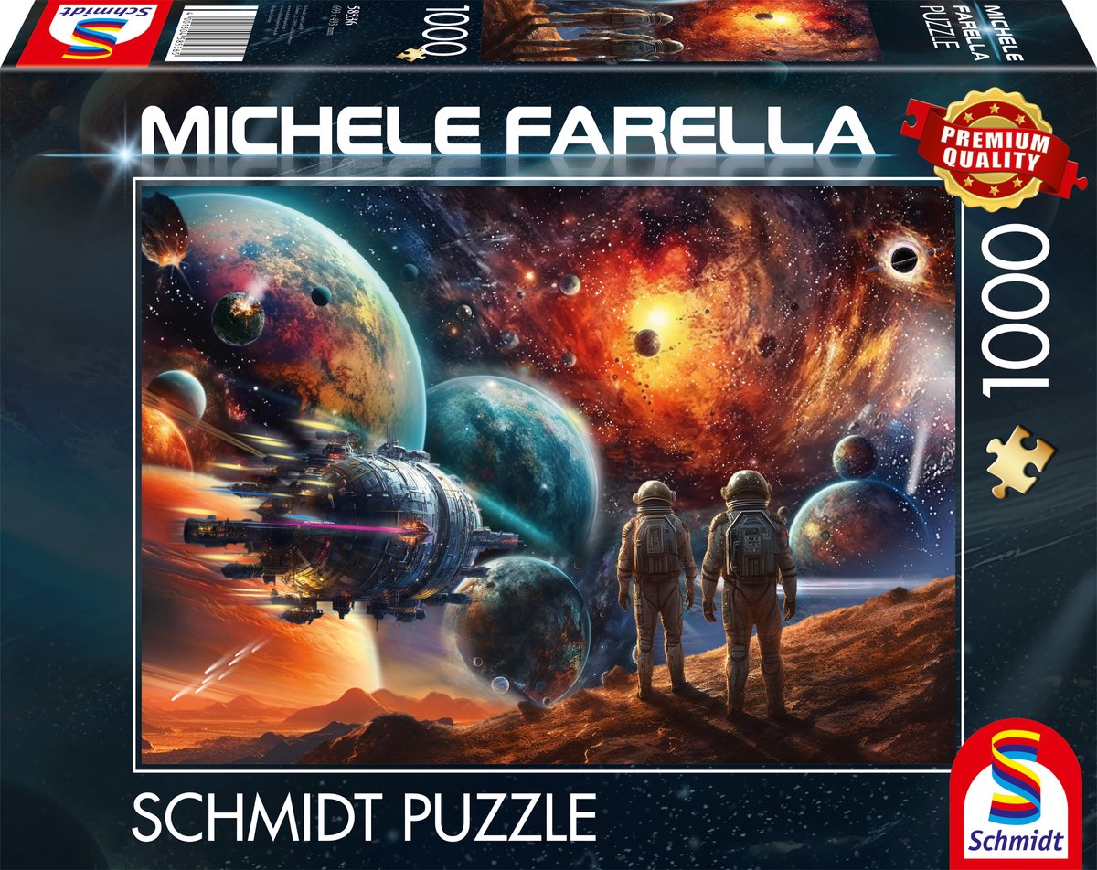 Schmidt – Puzzle – Kosmisches Farbdisplay, Reise ins All – Michele Farella – 1000 Teile – Erwachsene – ab 12 Jahren