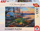 Schmidt - Puzzle - Idyllischer Campingplatz am See - Darrell Bush - 1000 Teile - Erwachsene - ab 12 Jahren