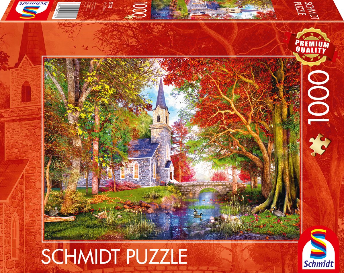 Schmidt - Puzzle - Kapelle im Herbstzauber - 1000 Teile - Erwachsene - ab 12 Jahren