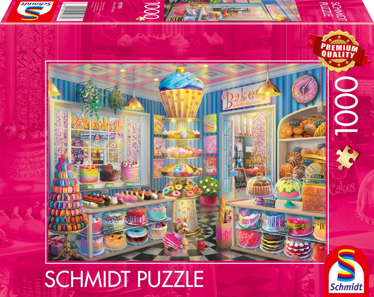 Schmidt Puzzle Bunte Bäckerei – 1000 Teile Puzzle.