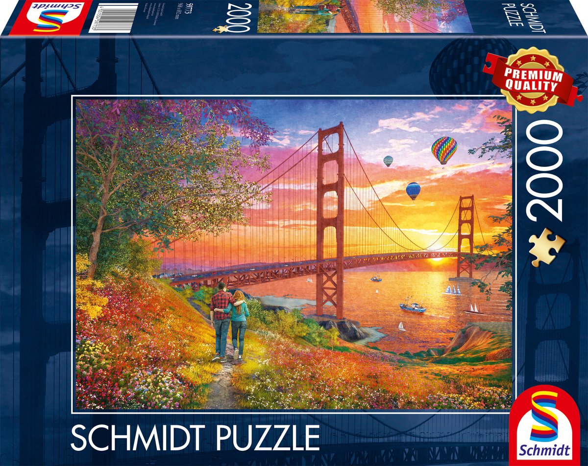 Schmidt - Puzzle - Walk to the Golden Gate Bridge - 2000 Teile - Erwachsene - ab 14 Jahren