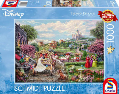 999Games Schmidt-Puzzle – Thomas Kinkade Studios – Disney Dreams-Kollektion – Aschenputtel glücklich bis ans Ende – 1000 Teile