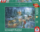 Schmidt-Puzzle – Thomas Kinkade Studios – Santa's Stille Nacht – 1000 Teile