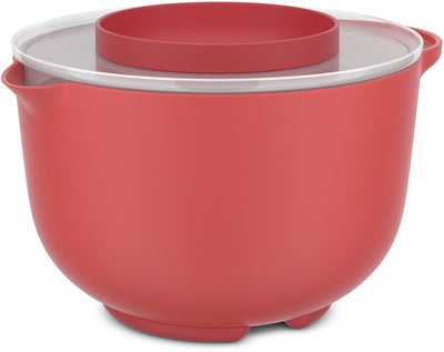 Mepal Rührschüssel mit Spritzdeckel Chef It – 3 l – Schüssel – mikrowellen- und spülmaschinenfest – Backutensilien – Koralle