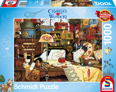 Schmidt – Puzzle – Maggie, das Chaos – Charles Wysocki – 1000 Teile – Erwachsene – ab 12 Jahren