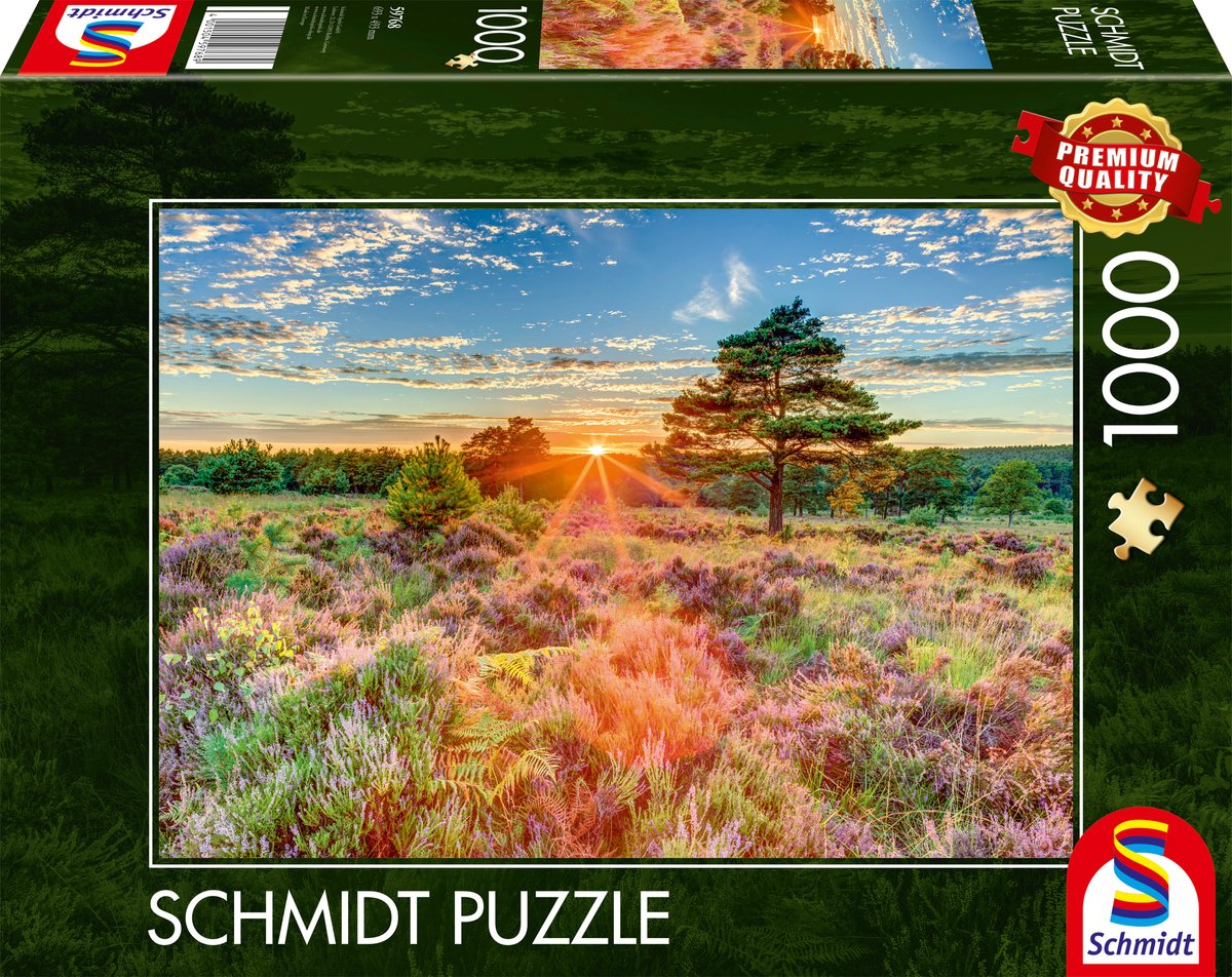 Schmidt - Puzzle - Heide bei Sonnenuntergang - 1000 Teile - Erwachsene - ab 12 Jahren