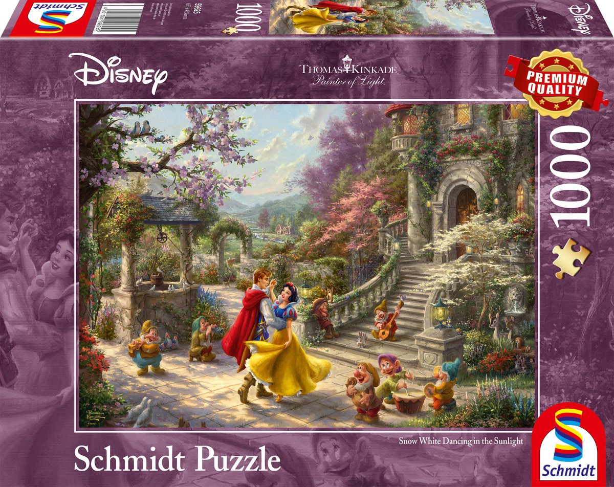 Schmidt – Puzzle – Disney, Schneewittchen, Tanz mit dem Prinzen – Thomas Kinkade Studios – 1000 Teile – Erwachsene – ab 12 Jahren