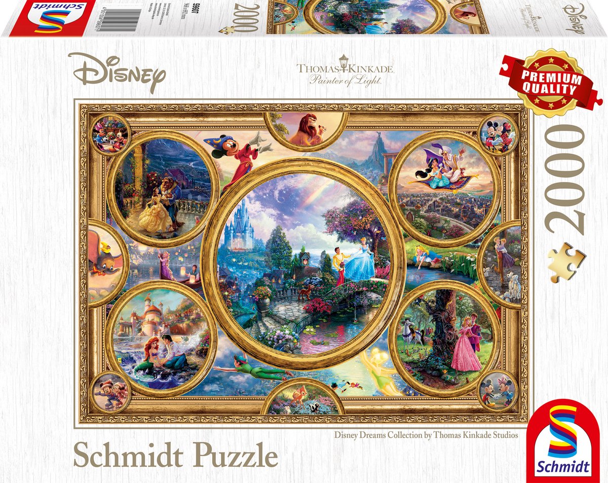 Schmidt – Puzzle – Disney, Dreams Collection – Thomas Kinkade Studios – 2000 Teile – Erwachsene – ab 14 Jahren