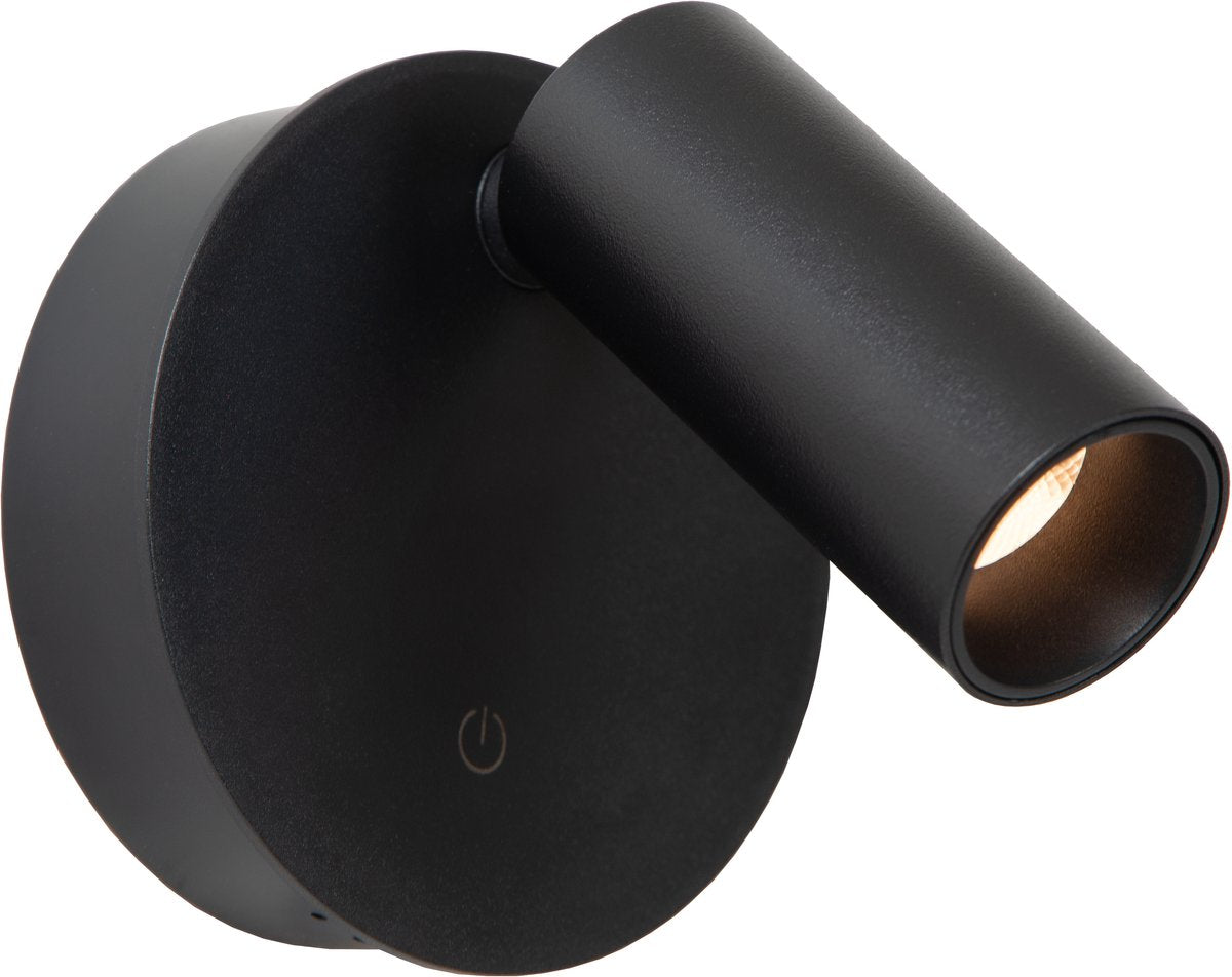Lucide toni – wiederaufladbare Wandstrahler-Wandleuchte – Akkupack – ø 8,1 cm – LED dimmbar – CCT – 1x2W 2700K 4000K – magnetisch – Schwarz