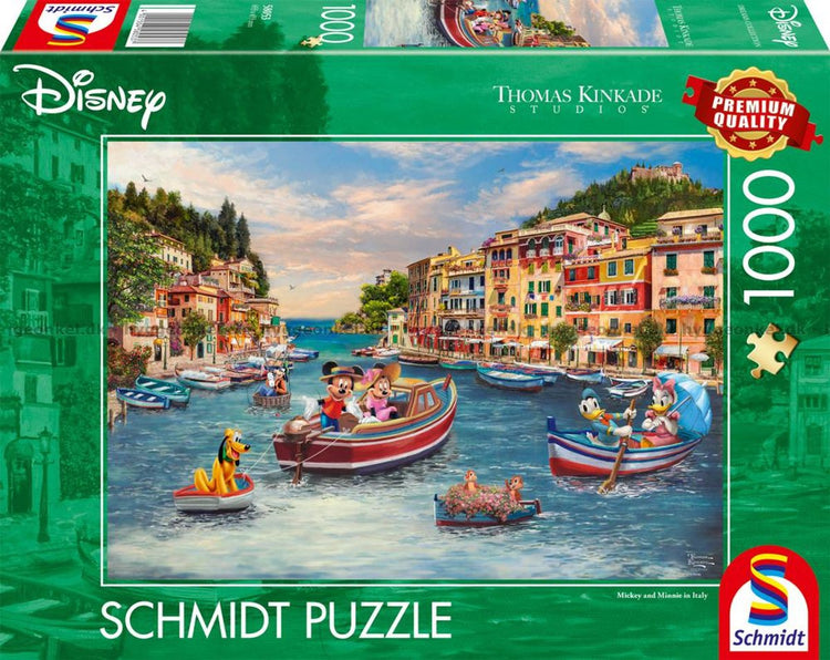 Schmidt-Stück – Thomas Kinkade Studios – Disney Mickey und Minnie in Italien, 1000 Teile