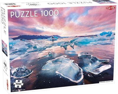 Tactic Vatnajökull Nationalpark – Puzzle – 1000 Teile – Isländische Gletscherlandschaft – beeindruckende Natur und Eisebenen – hohe skandinavische Qualität