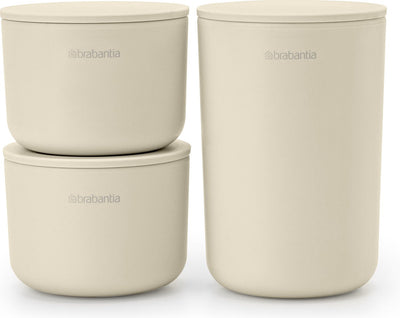 Brabantia Renew Vorratsdosen-Set – 3-teilig – sanftes Beige