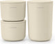 Brabantia Renew Vorratsdosen-Set – 3-teilig – sanftes Beige
