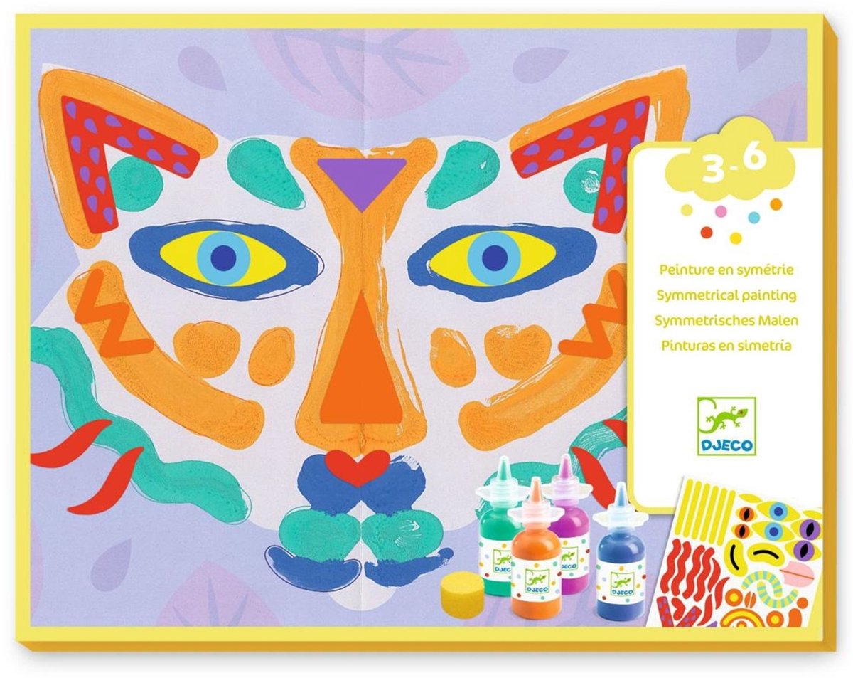Djeco Mal-Bastelpaket Symmetrie – kreatives Malset für Kinder.