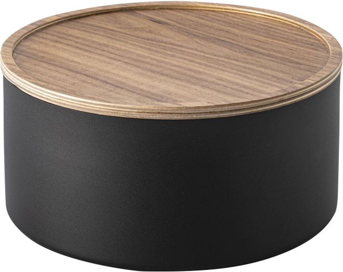 Yamazaki Aufbewahrungsbox mit Deckel – hoch – Rin – Schwarz