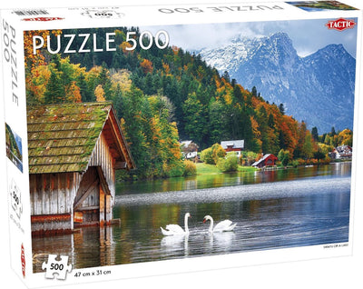 Taktik-Puzzle Landschaft: Schwäne auf einem See – 500 Teile