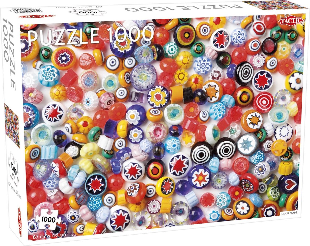 Tactic-Glasperlenmuster – Puzzle – 1000 Teile – farbenfrohes Musterdesign – schlankes und beruhigendes Design – hochwertige skandinavische Qualität