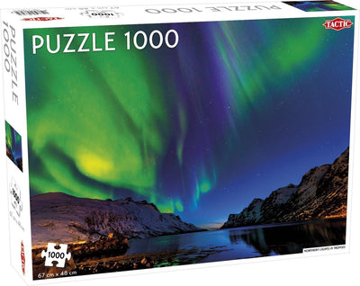Taktische Nordlichter in Tromsø – Puzzle – 1000 Teile – Nordlichter über Norwegen – magische Nachtlandschaft – hohe skandinavische Qualität