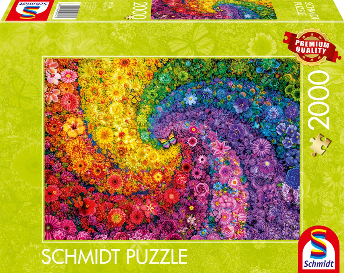 Schmidt - Puzzle - Bunter Blumenwirbel - 2000 Teile - Erwachsene - ab 14 Jahren