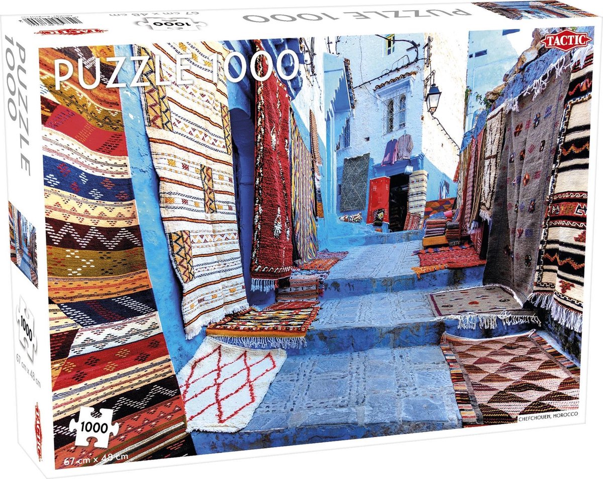Taktikpuzzle rund um die Welt: Chefchouen Marokko – 1000 Teile