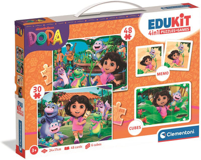 Spiel Edukit 4 in 1 Dora, der Entdecker