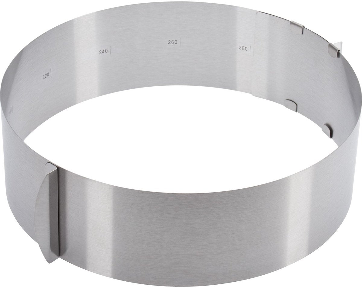 Westmark Tortenring, extra hoch, ø 16-30 cm variabel, Edelstahl, Silber, 31312260