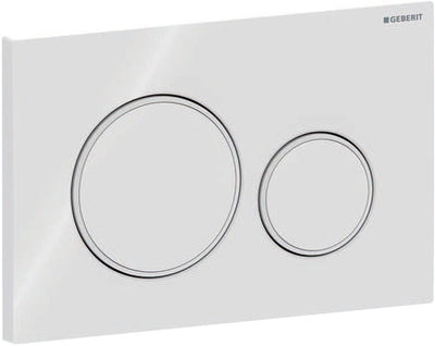 Geberit Sigma20 Bedienfeld – 2-Tasten-Unterputz – runde Tasten – Weiß mattweiß
