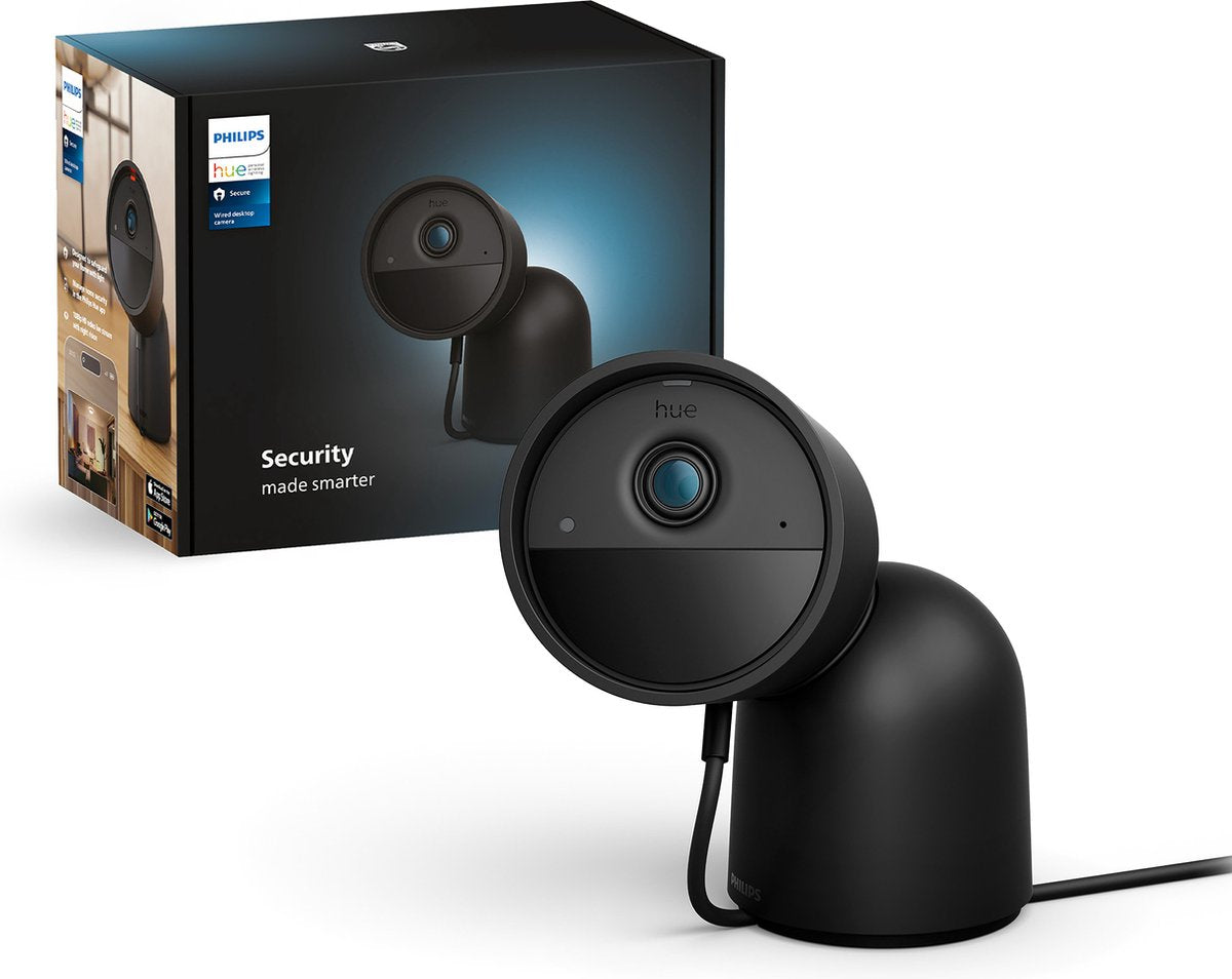 Philips Hue Secure Camera – Desktop-Überwachungskamera – Schwarz