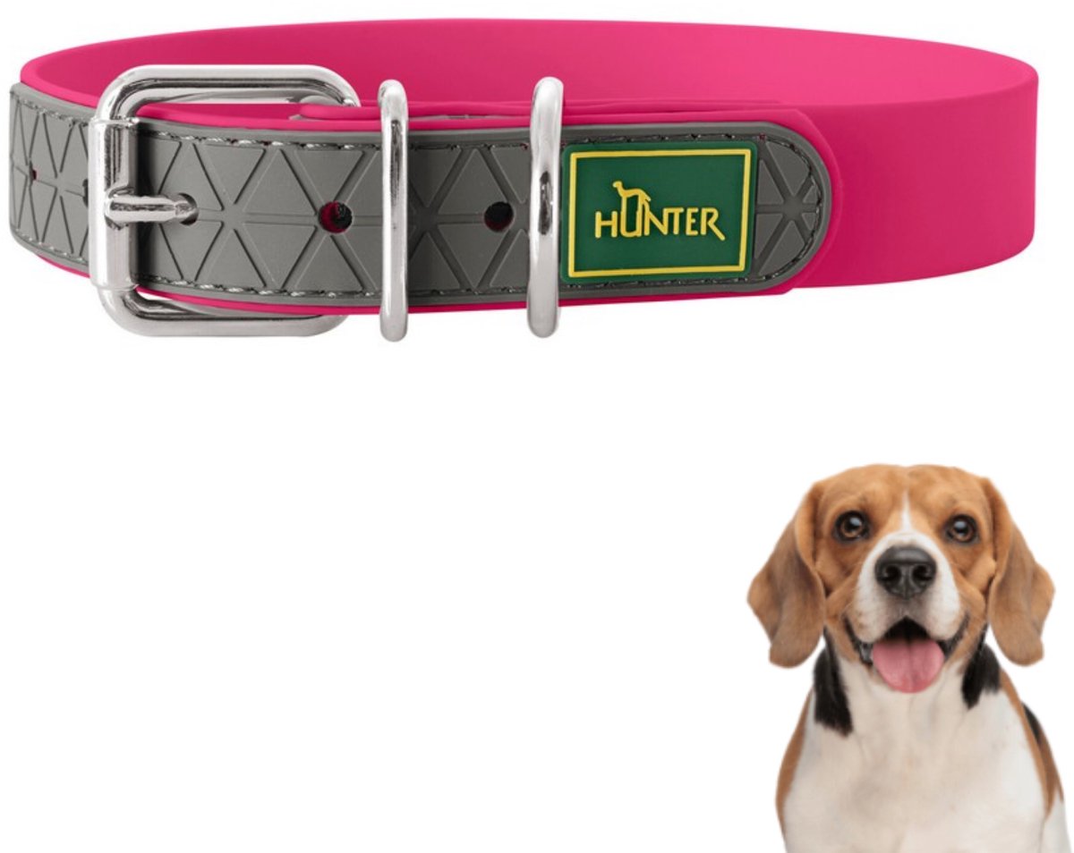 Hunter Convenience – Hundehalsband – Rosa – Größe S – 28–36 cm