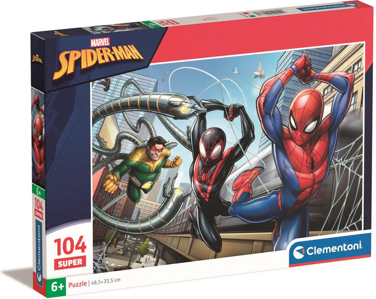Clementoni – Puzzle – 104 Teile – Spiderman Marvel – Puzzle für Kinder – ab 6 Jahren