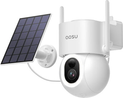Aosu Solarcam D1 Max – Überwachungskamera – 3K-Auflösung – 2-Wege-Audio – 360°-Ansicht, KI-Tracking