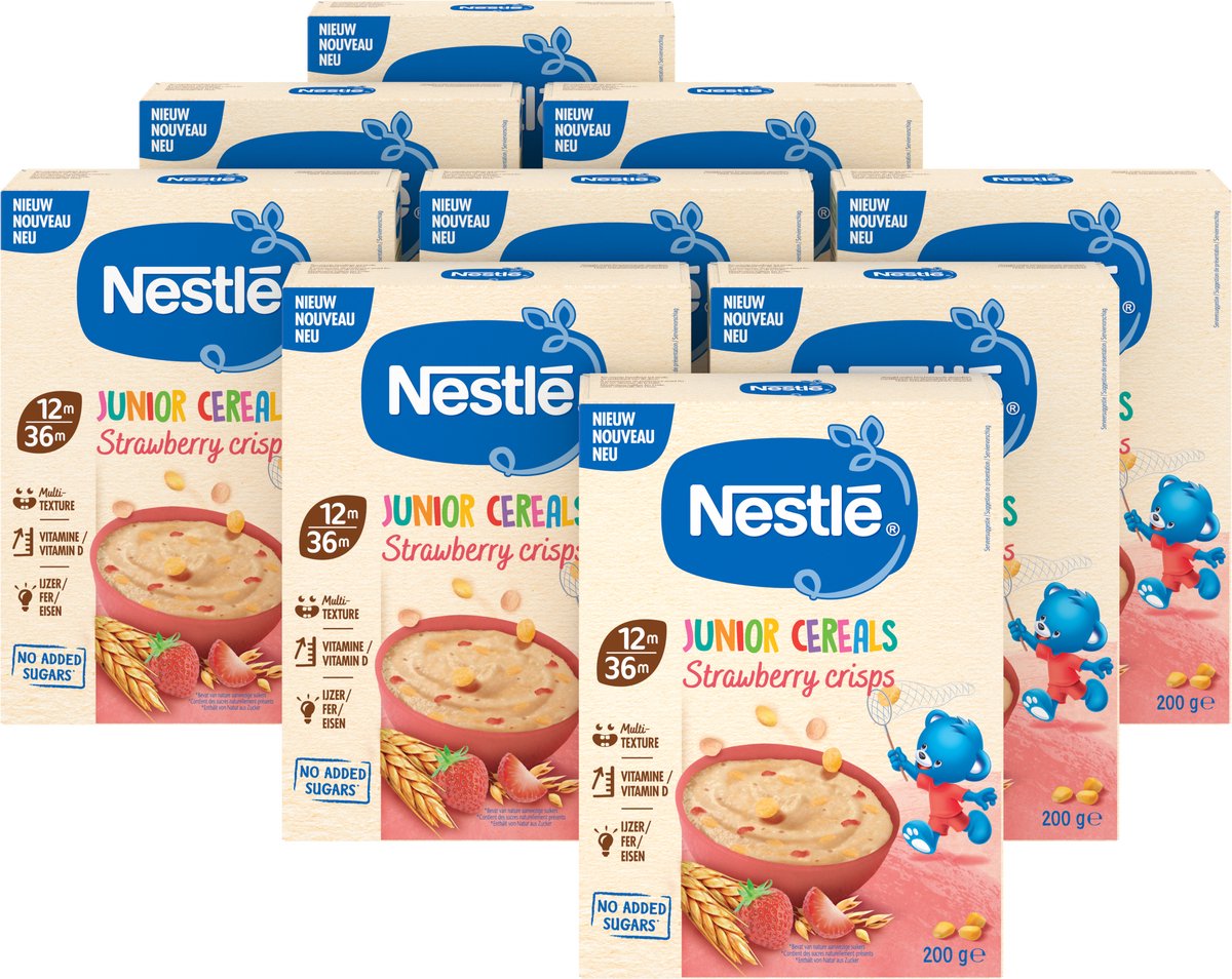 Nestlé Junior Cerealien Erdbeerchips 12+ 9x200g