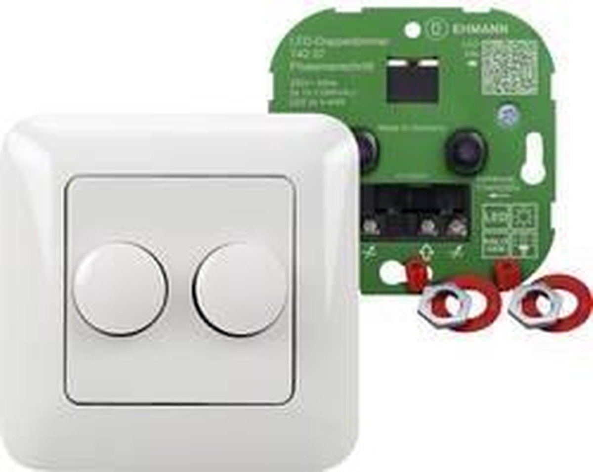 Ehmann 4260c0701 Dimmer (Einbau) geeignet für Leuchtmittel: LED-Lampe, Glühlampe, Halogenlampe weiß