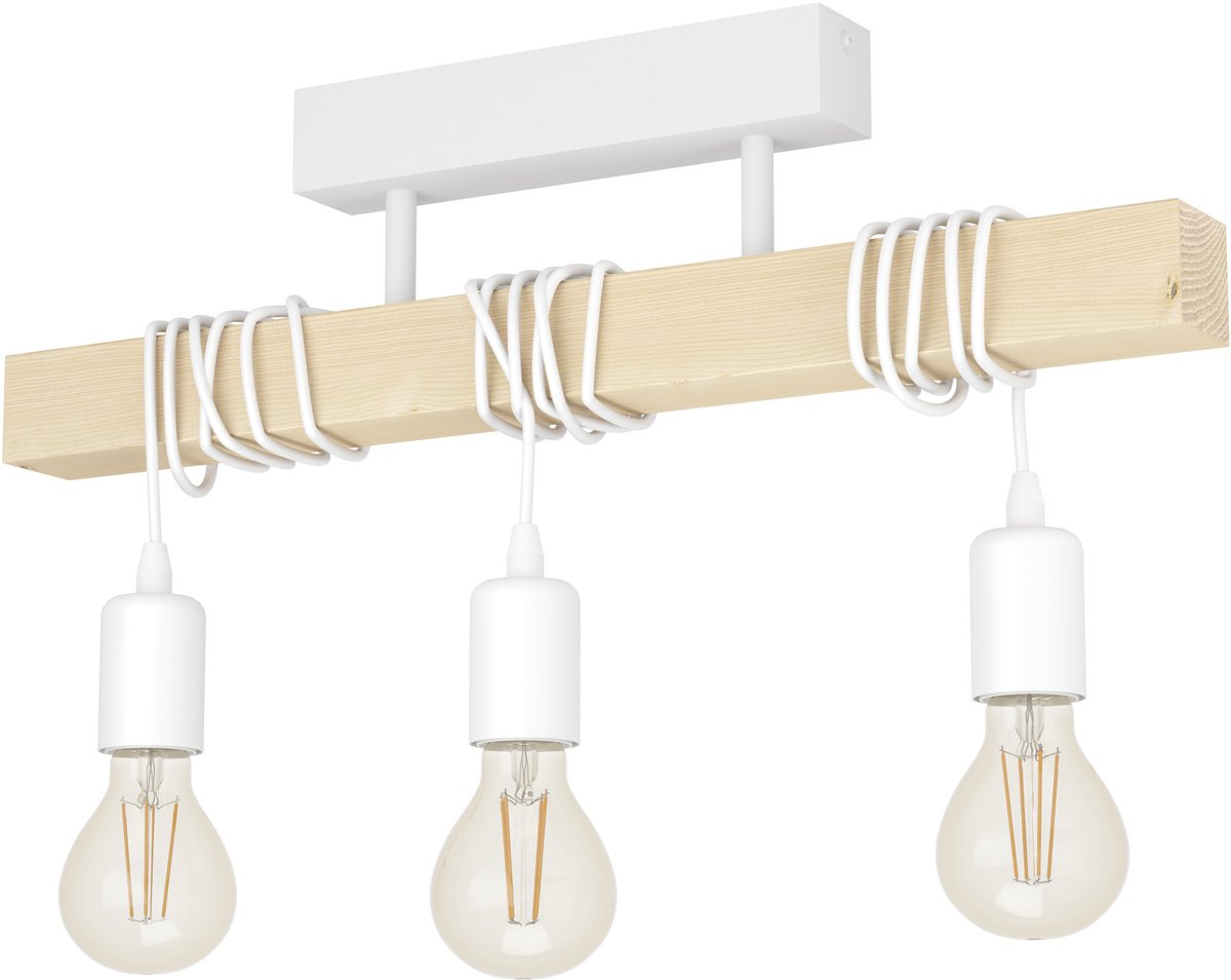 Eglo Townshend Deckenleuchte – E27 – 55 cm – Weißbraun – FSC-Holz