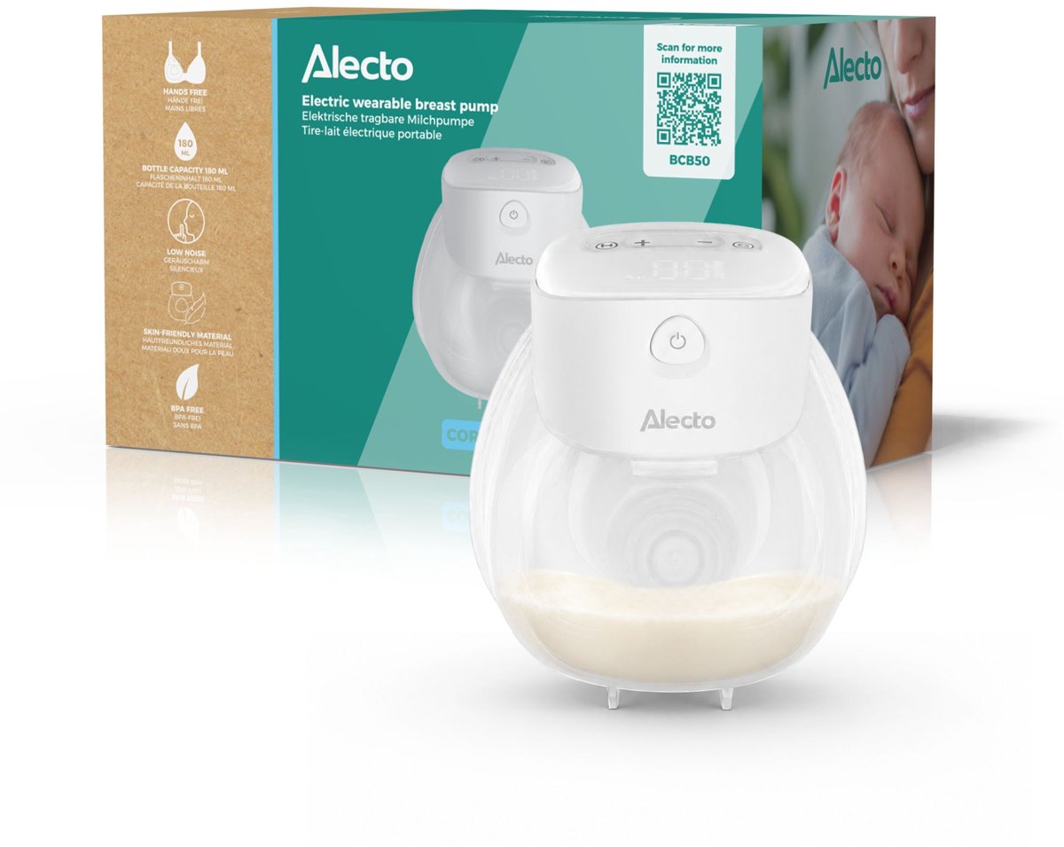 Milchpumpe Alecto bbc50 – elektrisch und tragbar – weiß