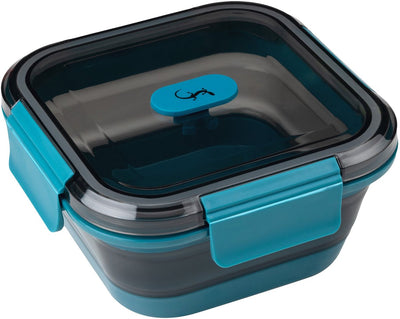 Lurch Up Down faltbare quadratische Lunchbox aus Silikon PP Petrol 700 ml