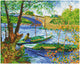 Diamond dotz® Diamond Painting Erwachsene – runde Steine – Komplettpaket – Hobby – – dd9.036 – Angeln (Van Gogh) 40 x 50 cm