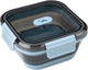 Lurch Up Down faltbare Lunchbox rund aus Silikon PP blaugrau 800ml